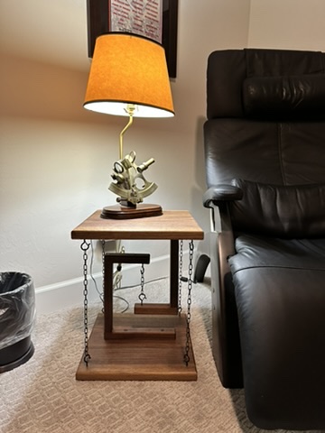 Handcrafted hardwood furniture piece